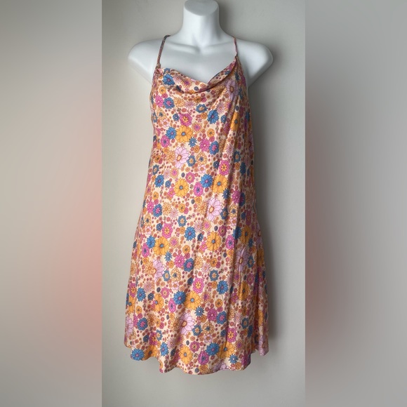 Lucca Dresses & Skirts - Lucca Sleeveless Multicolor Floral Print Dress Size Medium